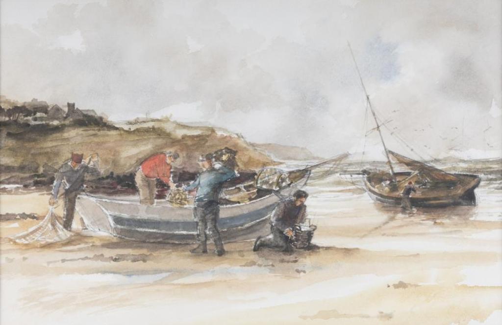 Tom MacDonald (1934-2013) - Untitled - Boats on the Shore
