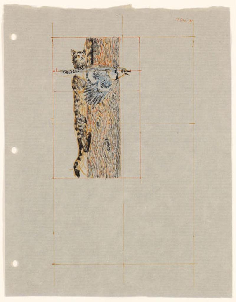Alexander (Alex) Colville (1920-2013) - Study for Bluejay and Cat
