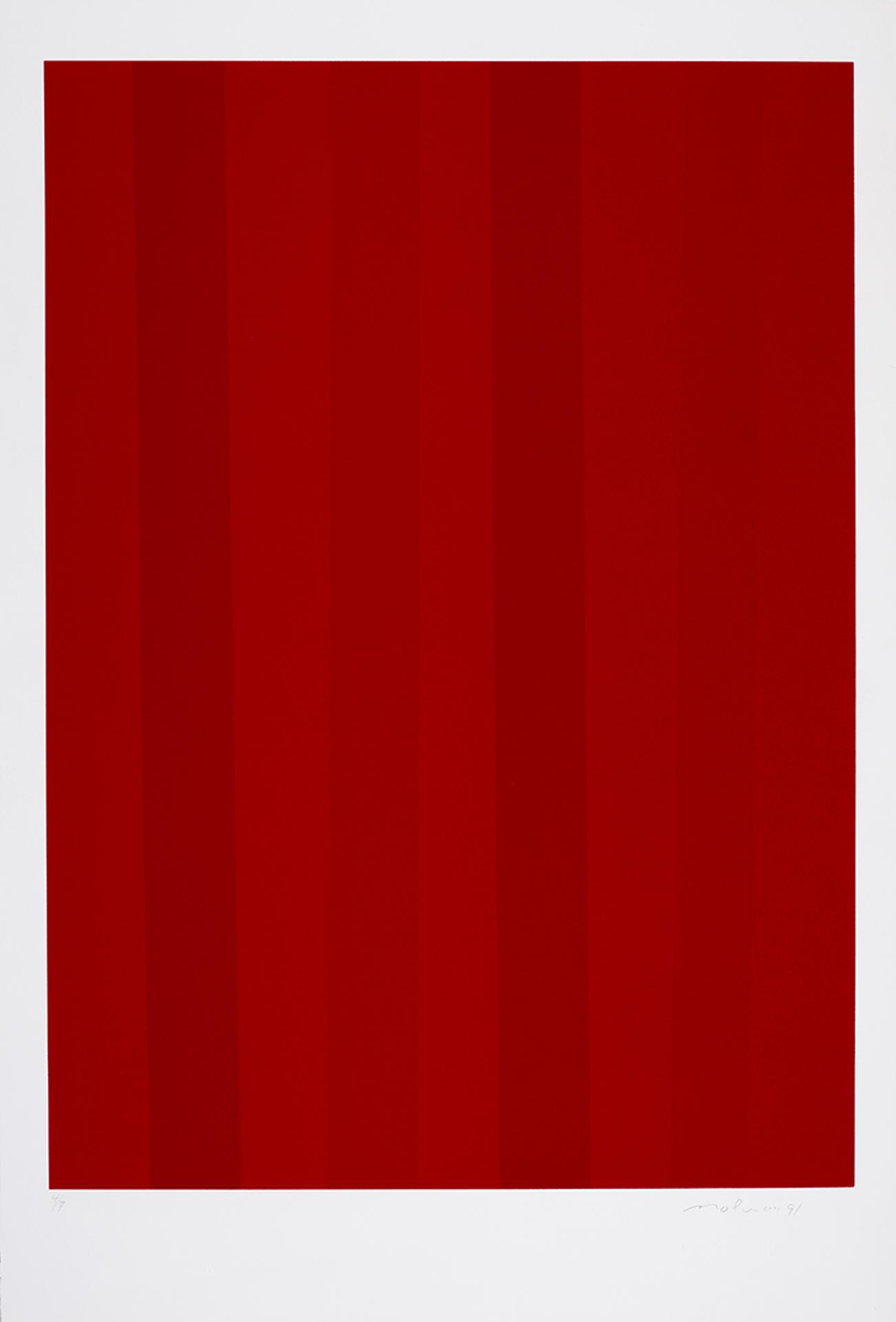Guido Molinari (1933-2004) - Sans titre (Quantificateur rouge)