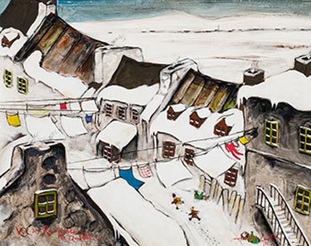 Normand Hudon (1929-1997) - Vue des Remparts à Québec