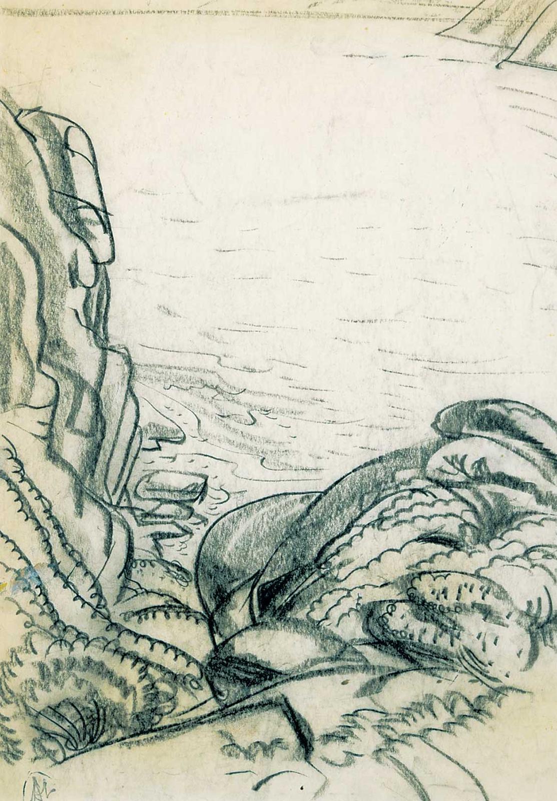 Arthur Lismer (1885-1969) - Rocky Shoreline