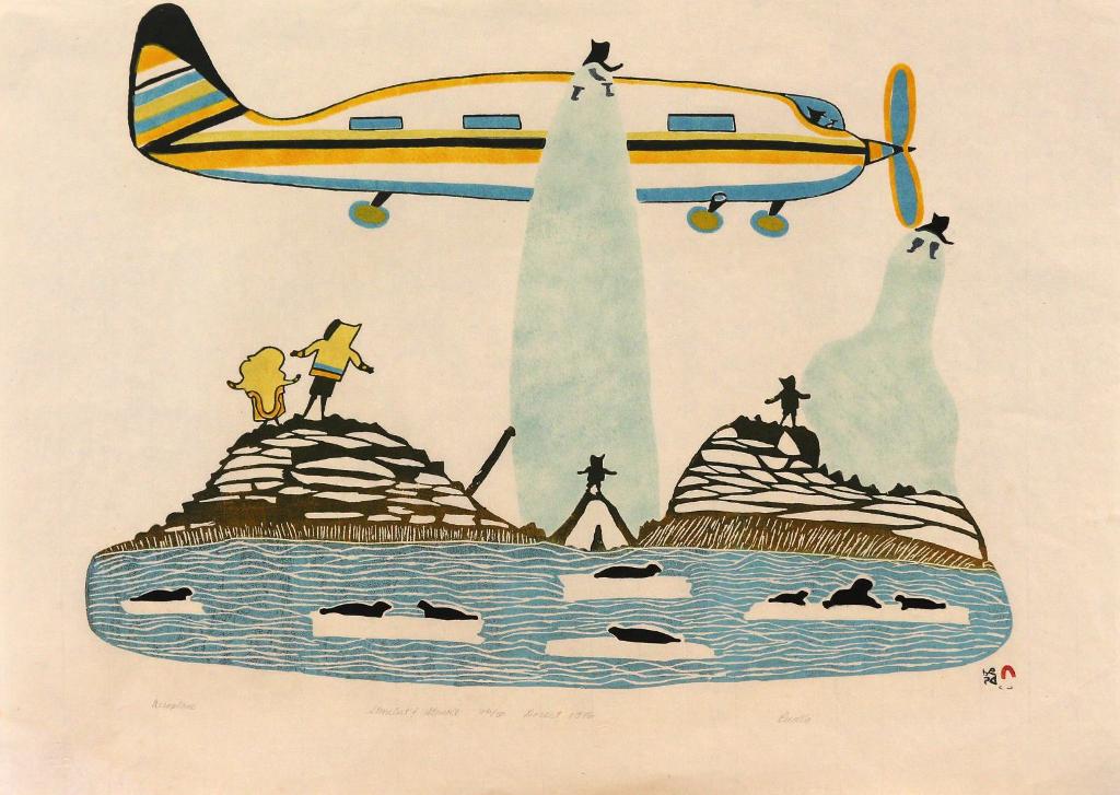 Pudlo Pudlat (1916-1992) - Aeroplane; 1976