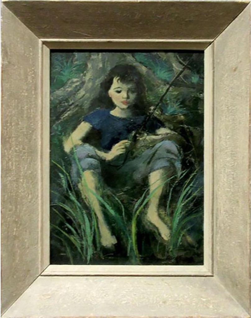 William Arthur Winter (1909-1996) - Child Fishing