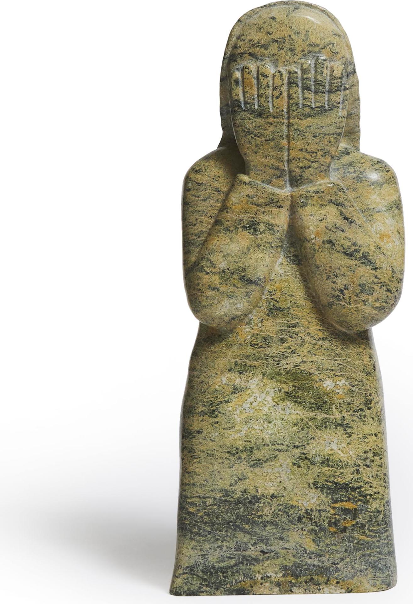 Oviloo Tunnillie (1949-2014) - Woman Covering Her Face, 2000