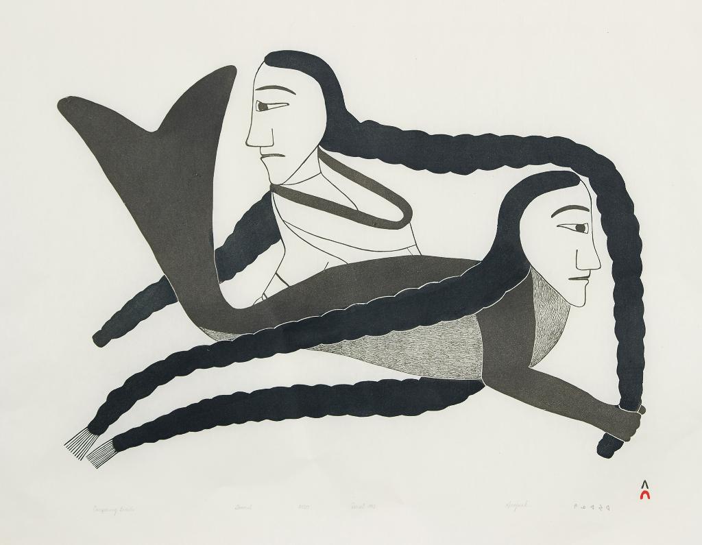 Kenojuak Ashevak (1927-2013) - Comparing Braids