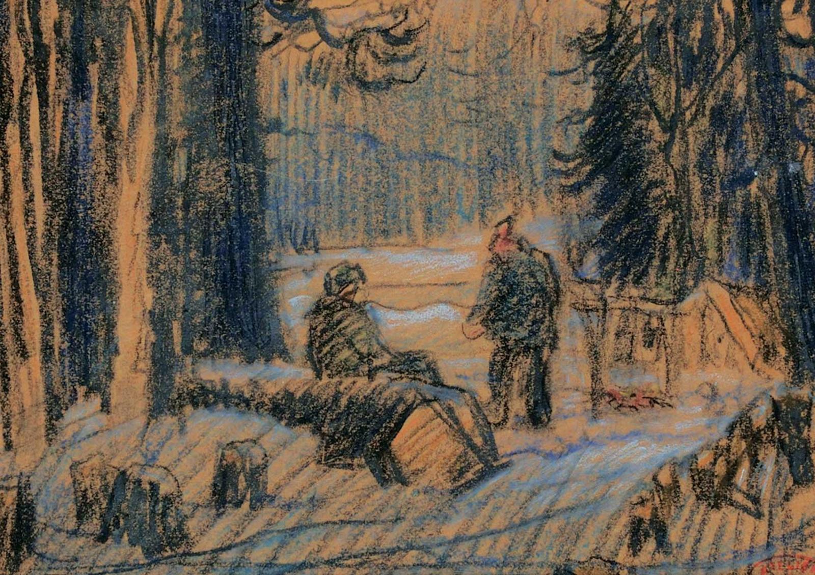 Clarence Alphonse Gagnon (1881-1942) - Trappeur dans la Foret, Charlevoix