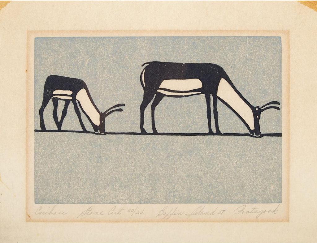 Joseph Pootoogook (1887-1958) - Caribou