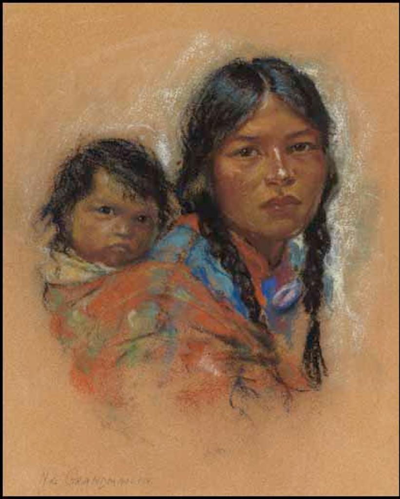 Nicholas (Nickola) de Grandmaison (1892-1978) - Mother and Papoose