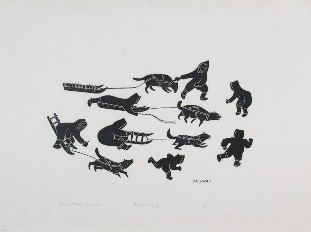 Peter Aliknak (1928-1992) - Children Playing