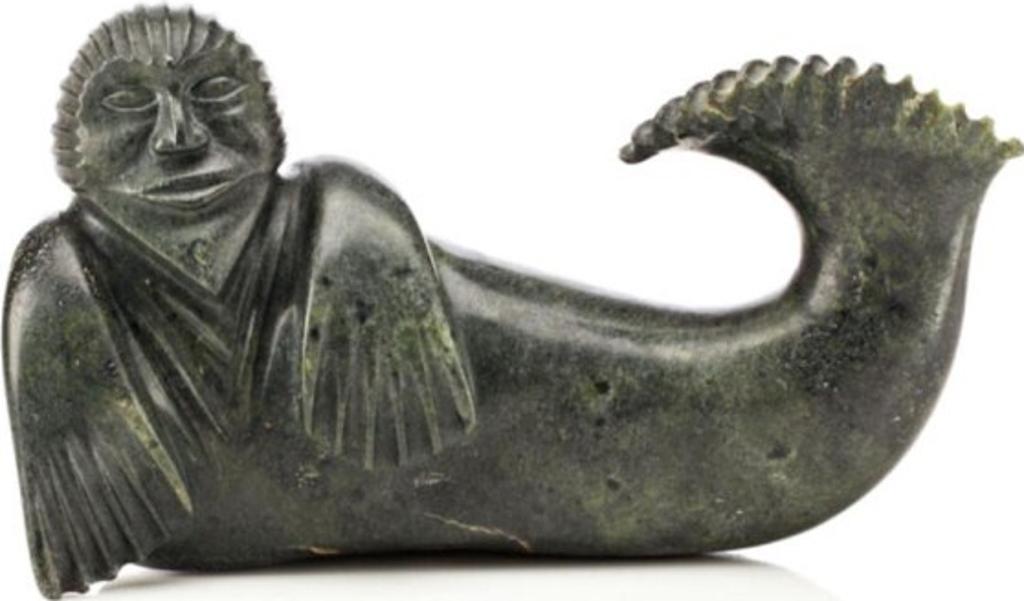 Nuveeya Ipellie (1920-2010) - Sedna, 1982, Dark grey-green stone