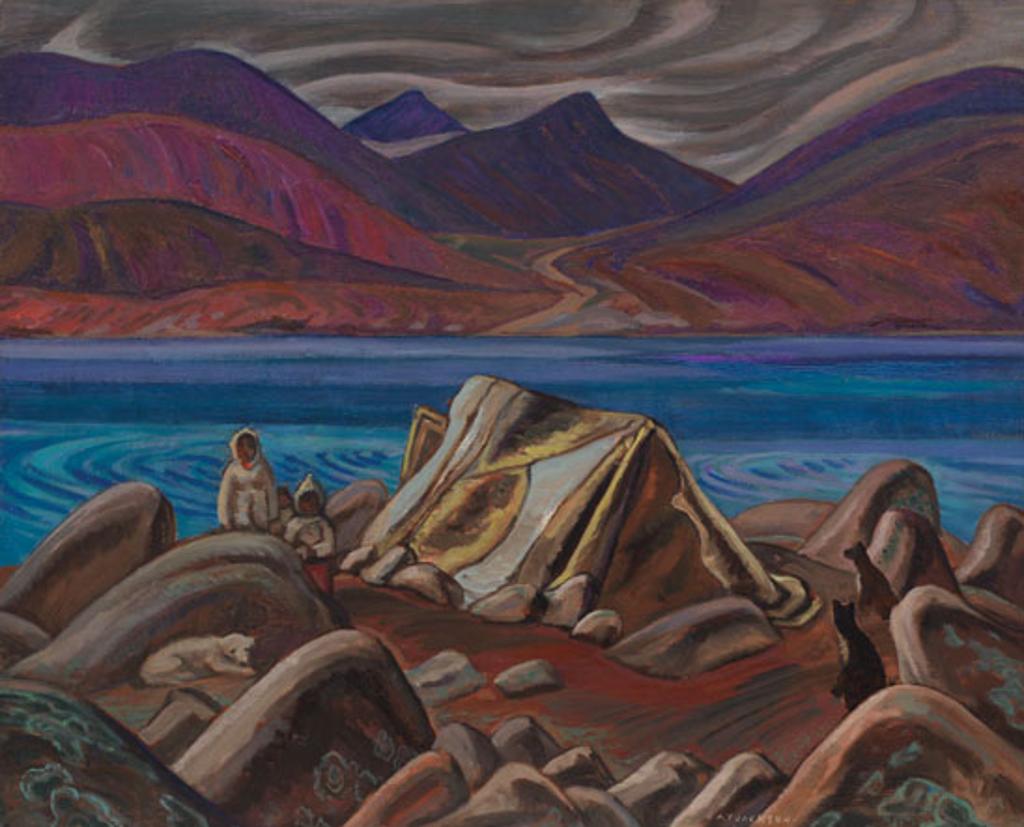 Alexander Young (A. Y.) Jackson (1882-1974) - Eskimo Summer Camp, Pangnirtung