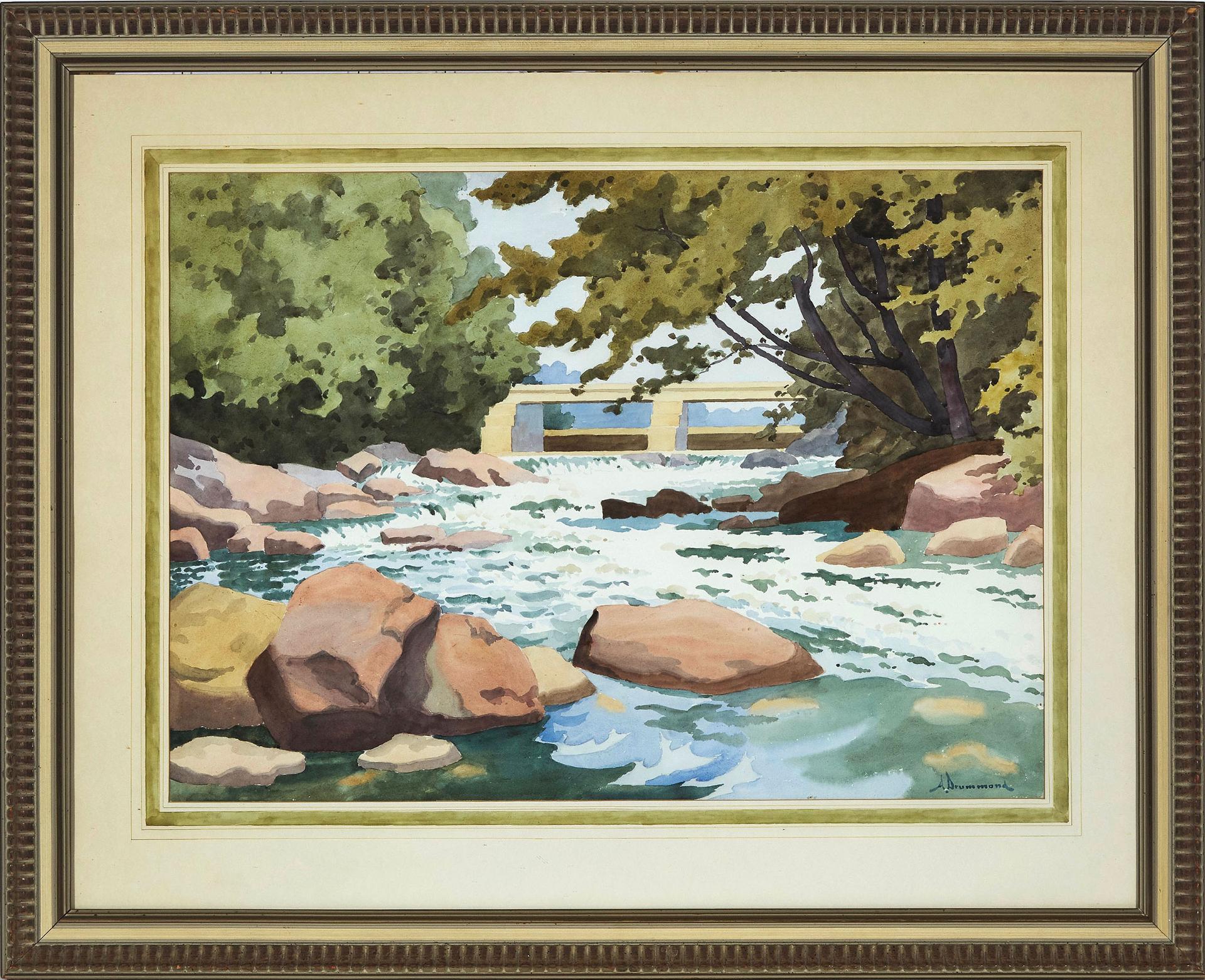 Arthur Alexander Drummond (1891-1977) - Below The Dam On Gull River, Haliburton