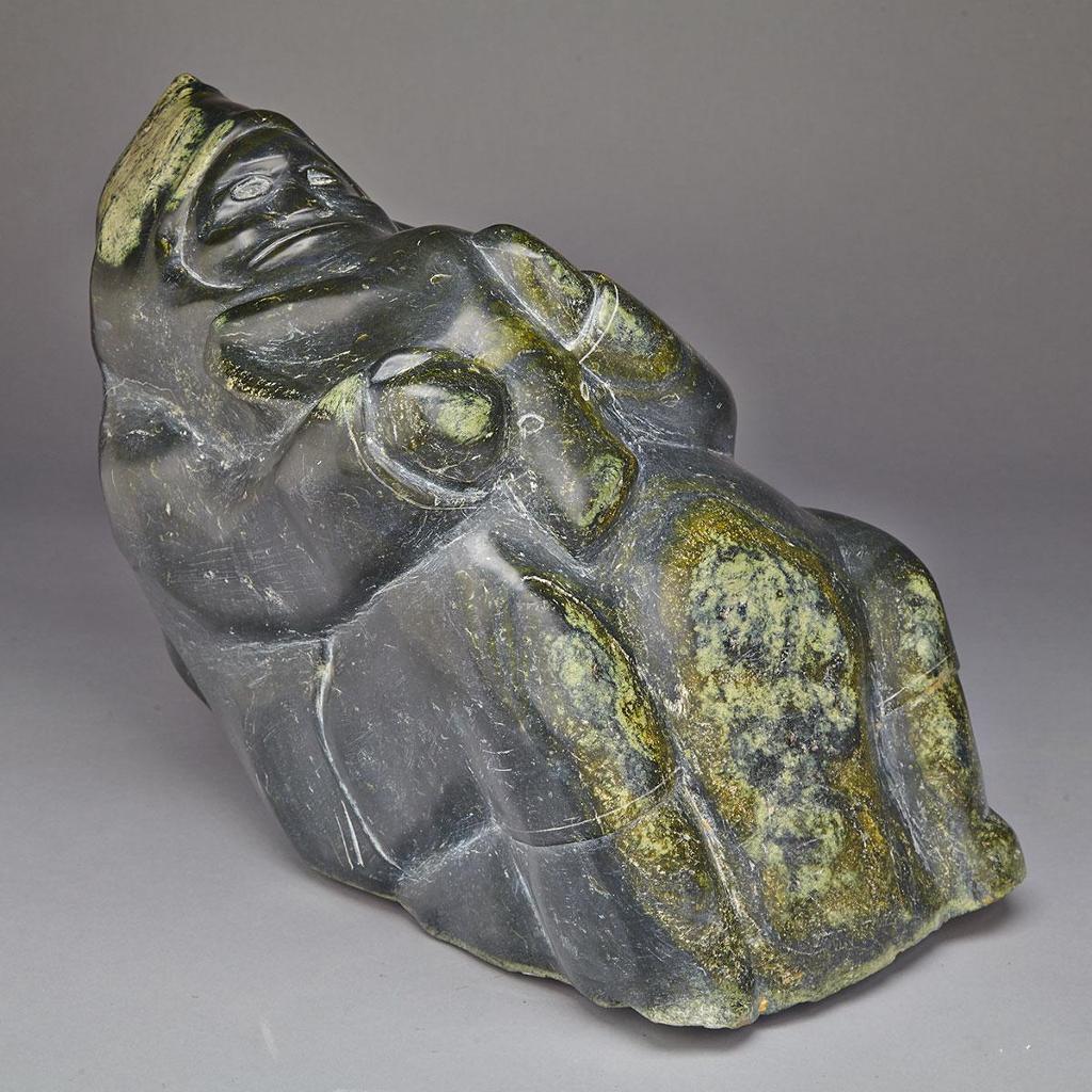 Celina Seeleenak Putulik (1934) - Seated Inuk With Caribou Calf