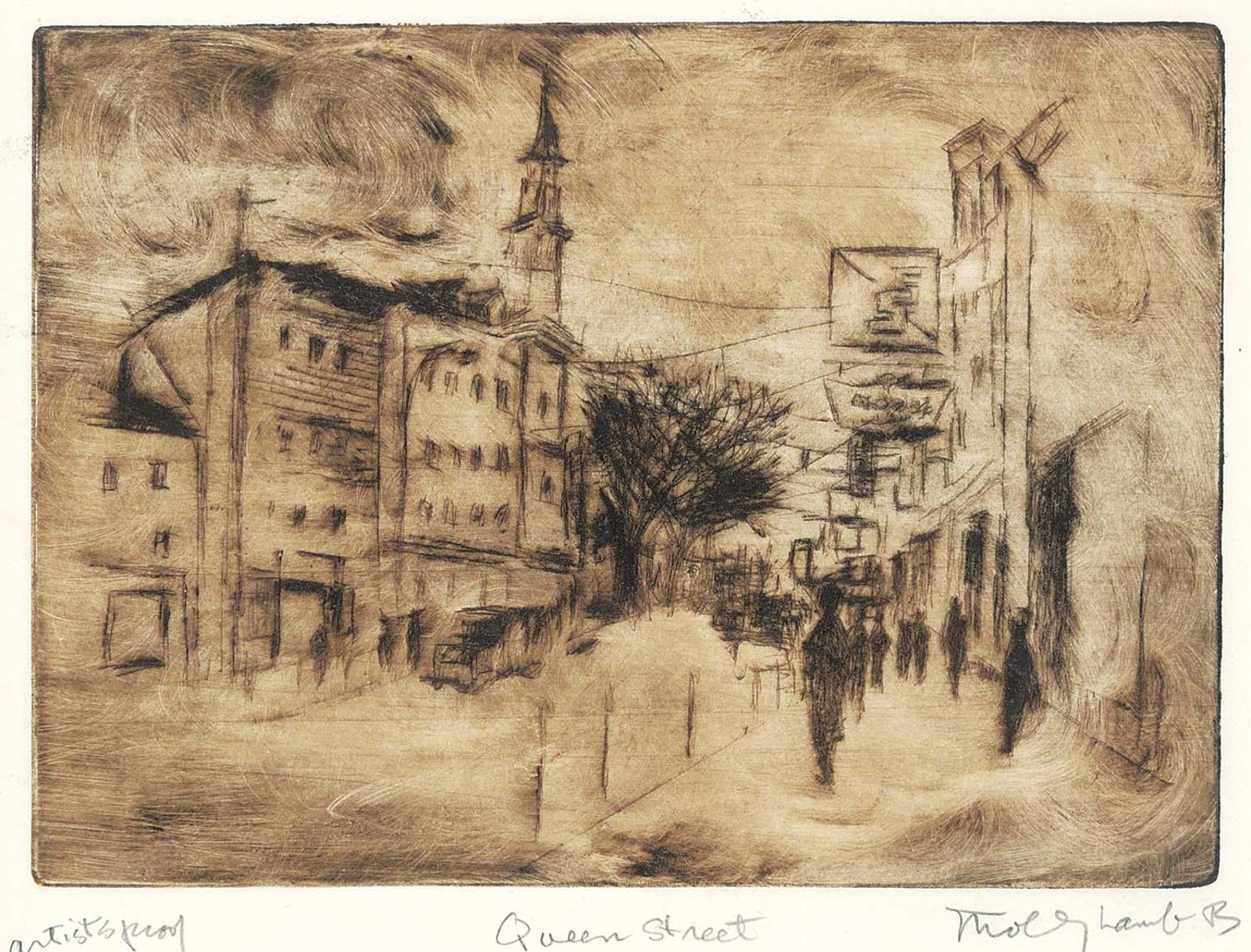 Molly Joan Lamb Bobak (1922-2014) - Queen Street  #Artist Proof