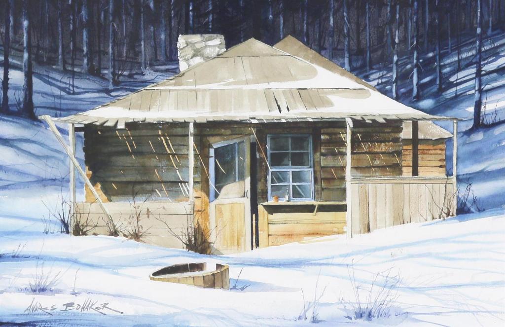 Andres Bohaker (1940) - Cabin at Lake La Barge