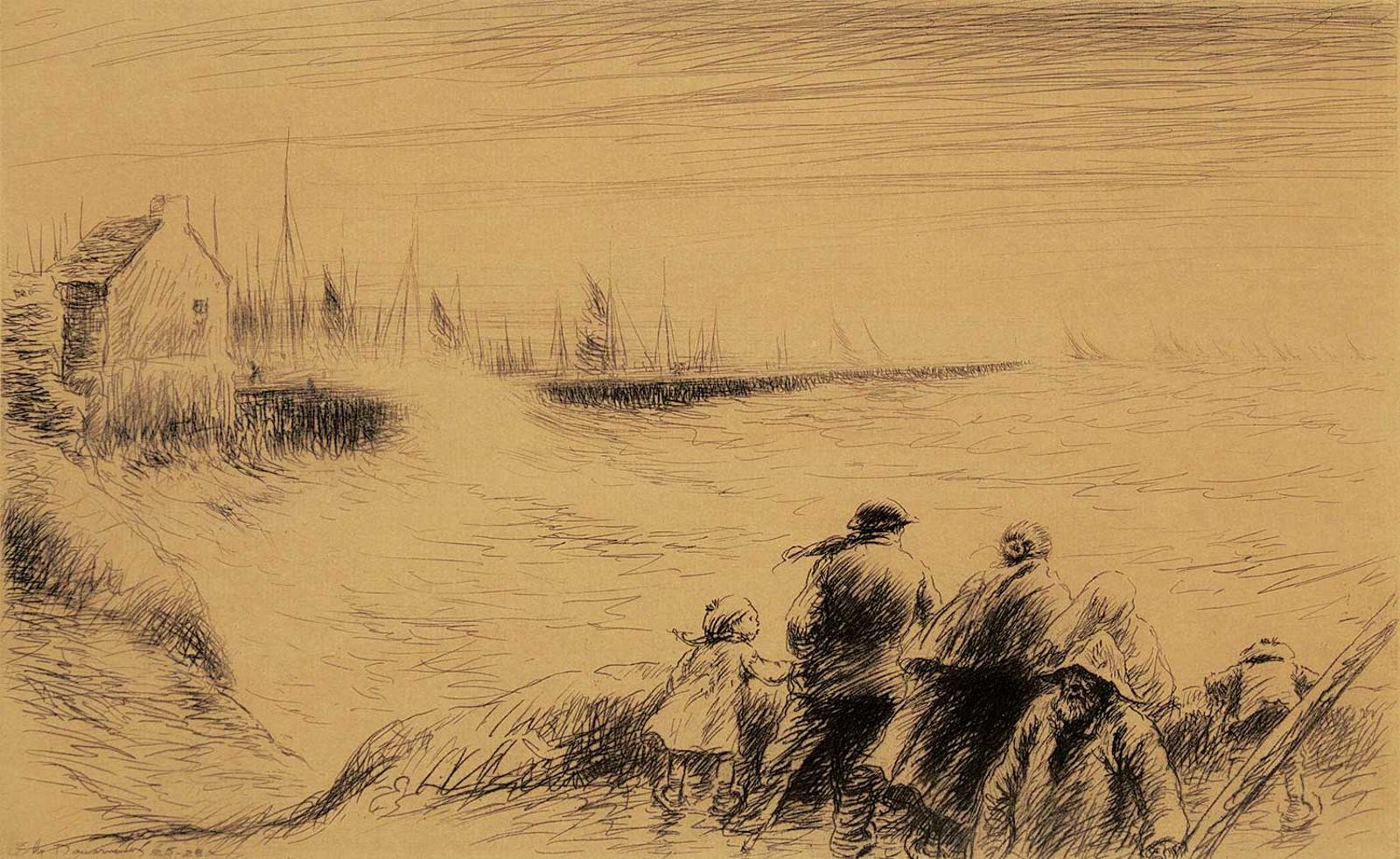 Kerr Eby (1889-1946) - Sardine Fleet, Dowarnenez Ed.90