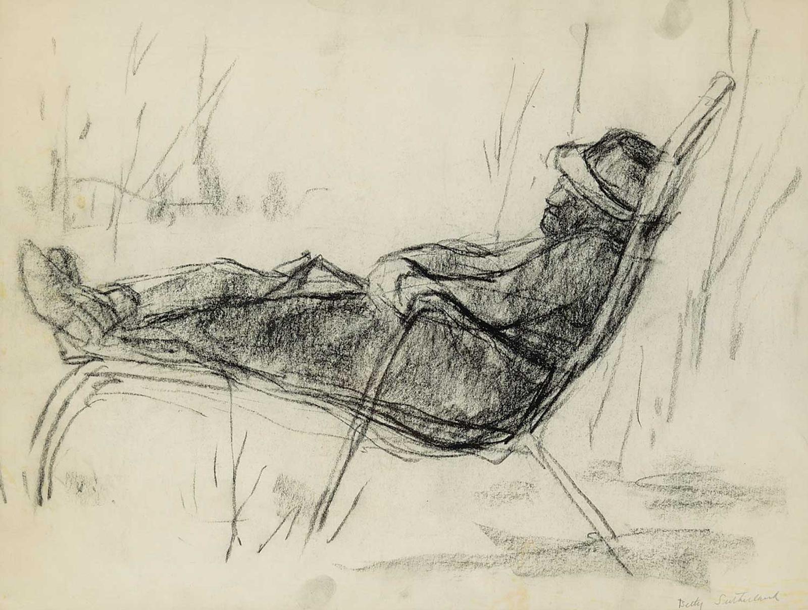 Betty [Boschka Layton] Sutherland - Untitled - Earle Birney Taking a Nap