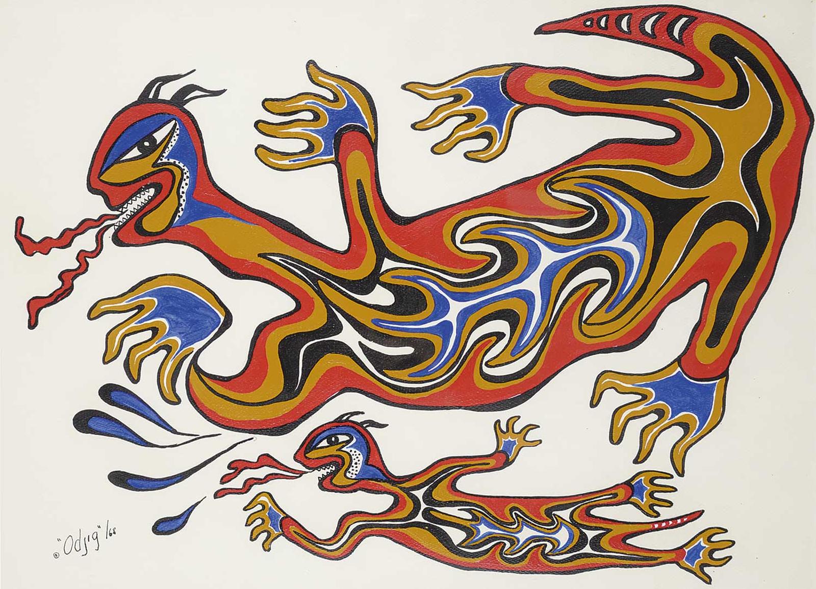 Daphne Odjig (1919-2016) - Water Spirits