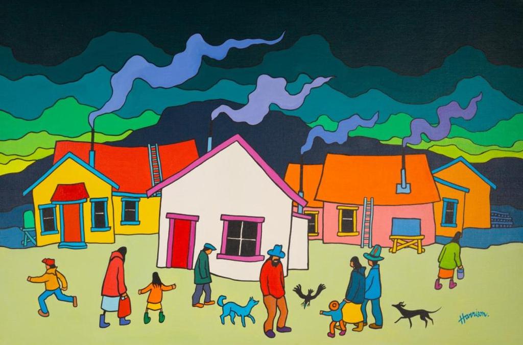 Ted Harrison (1926-2015) - Red Feather Hat