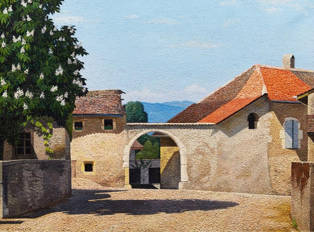 Pierre Jaques (1913-2000) - Place du Village d'Arlier