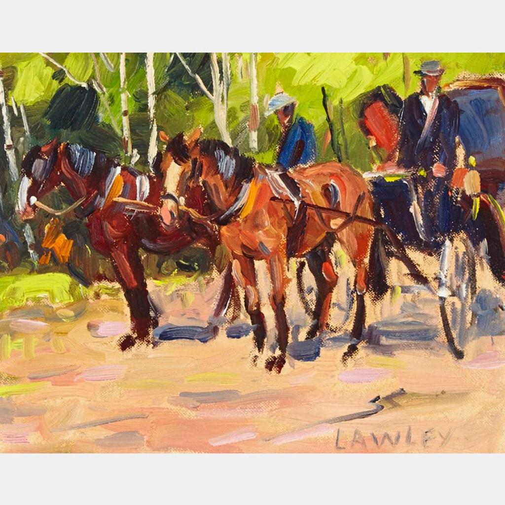 John Douglas Lawley (1906-1971) - Cab Stand, Mt. Royal