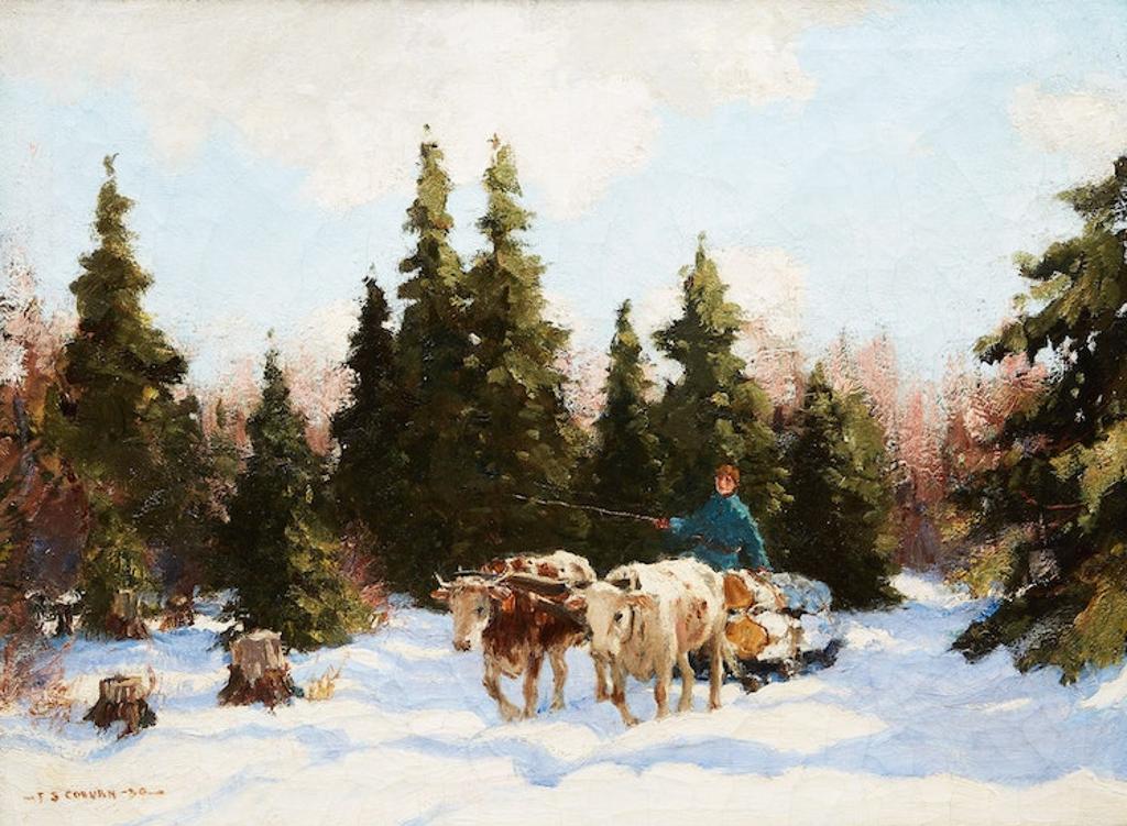 Frederick Simpson Coburn (1871-1960) - Oxen and Logs