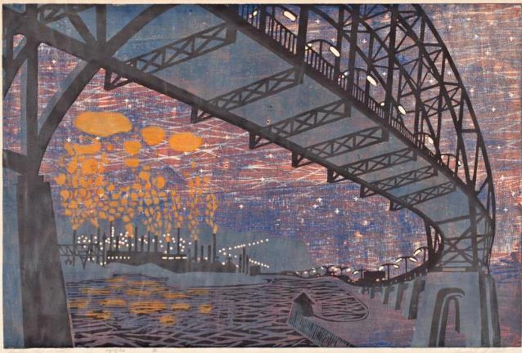Campbell S. Scott (1930-2013) - Hamilton Bay at Night