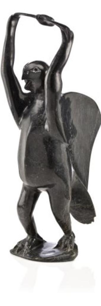Qimiata Nungusuituq (1948) - Bird Shaman with Bird Spirit