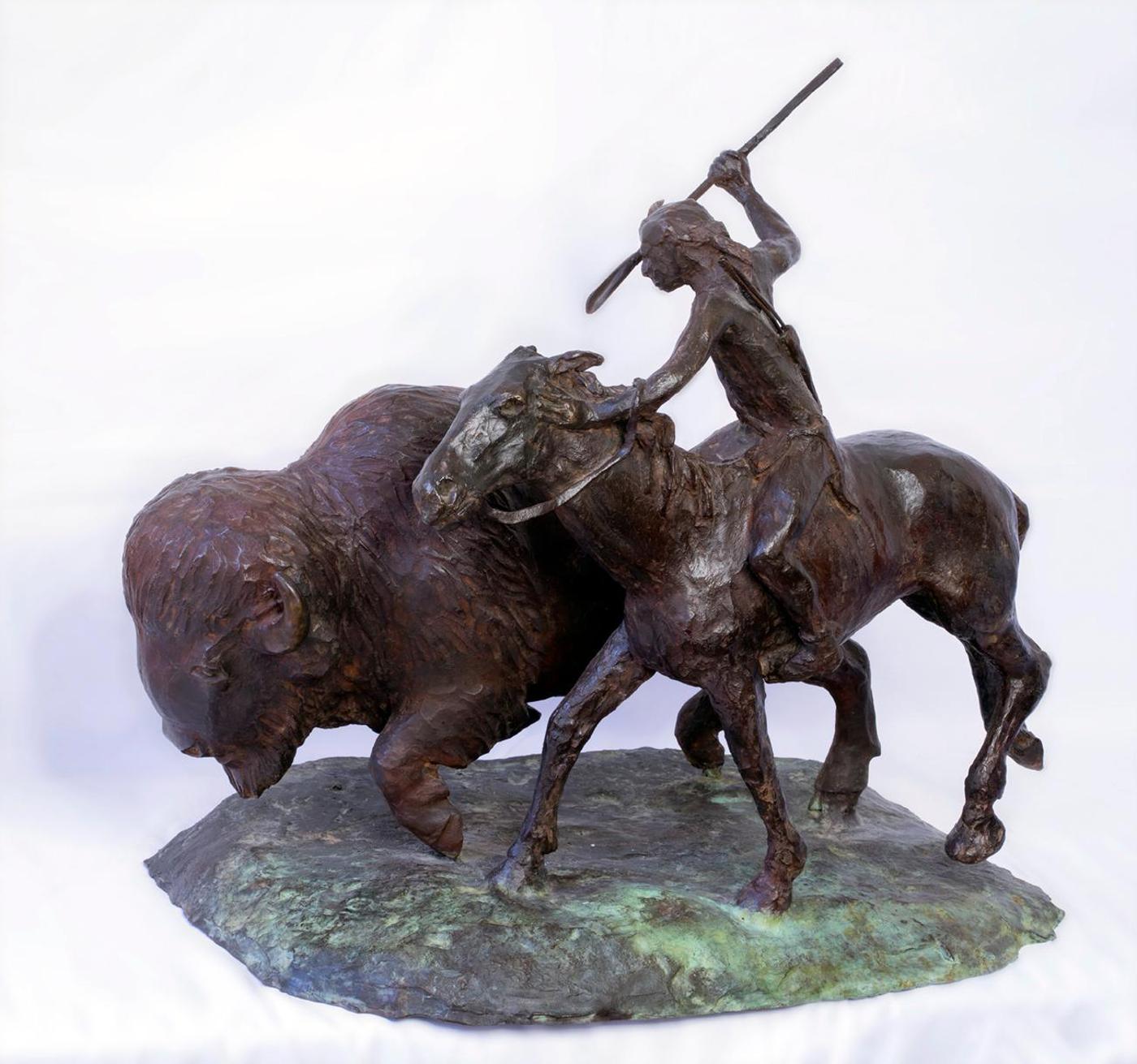 William Epp (1930-1995) - Buffalo Hunt