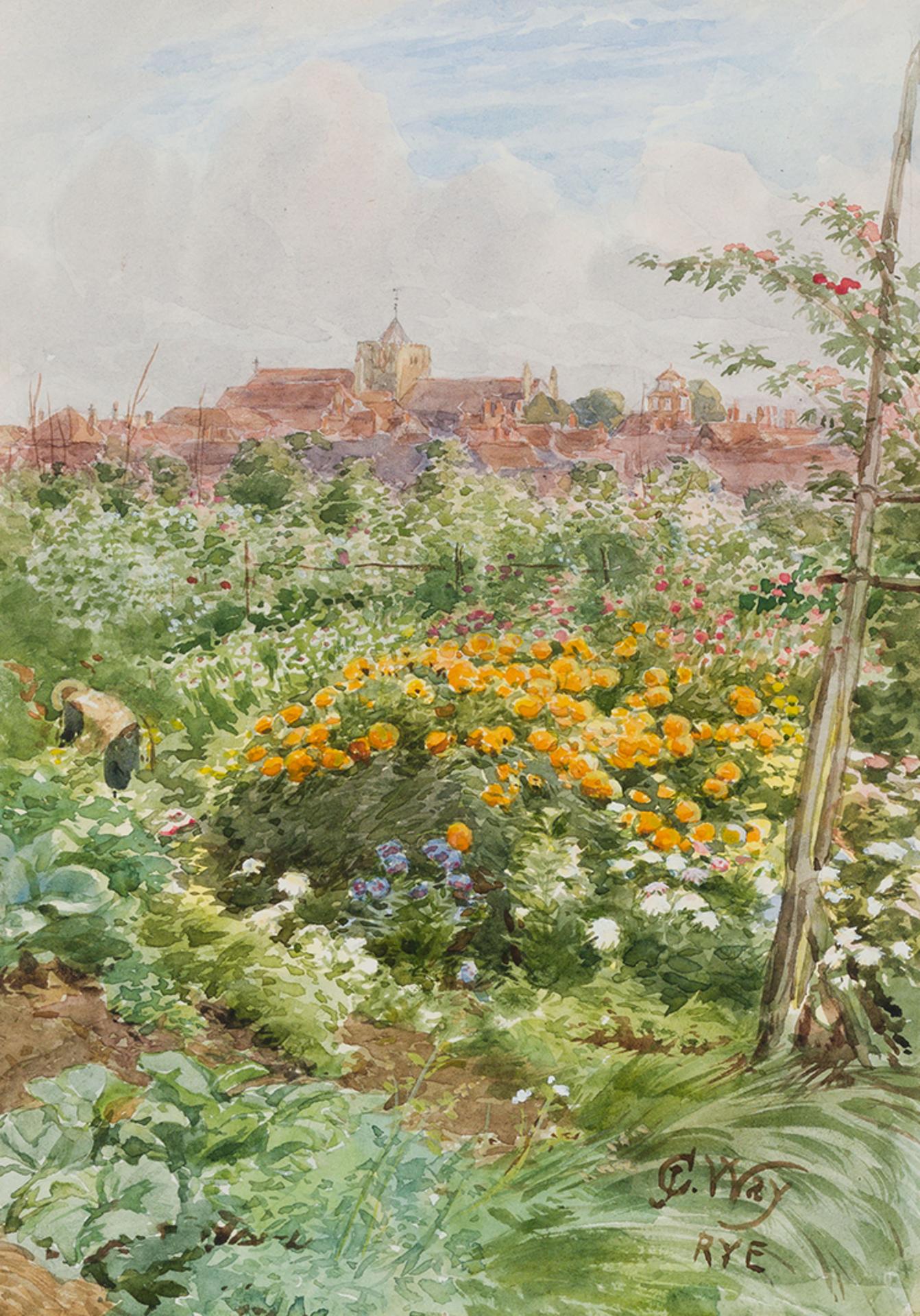 Charles Jones (C. J.) Way (1834-1919) - Flower Gathering Near Rye