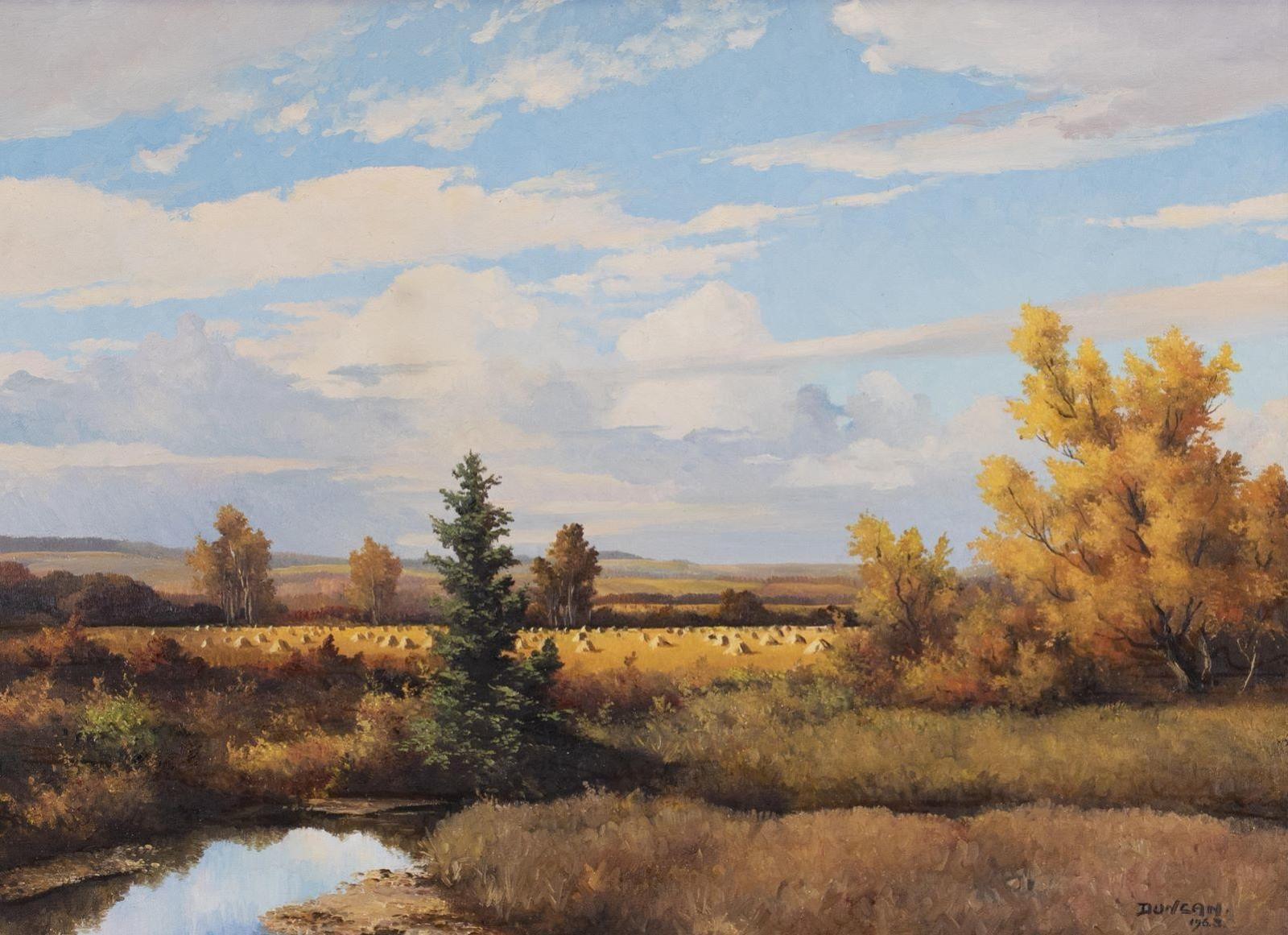 Duncan Mackinnon Crockford (1922-1991) - Harvest Time, Caroline, Alta; 1963