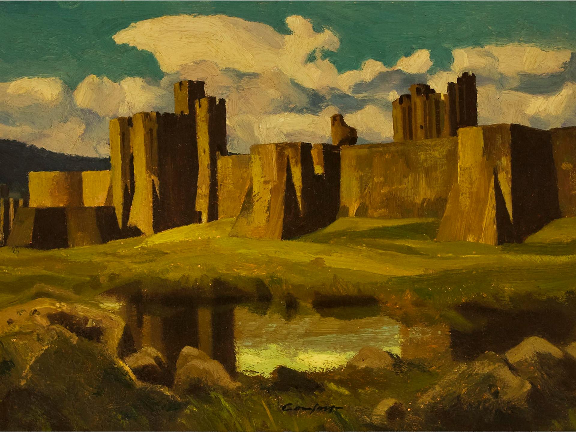 Charles Fraser Comfort (1900-1994) - Caerphilly Castle, June 1959