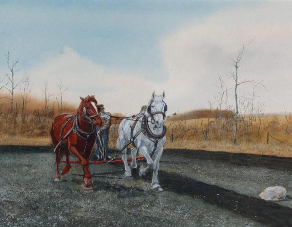 Armand J. Paquette (1930) - Ploughing With A Two Horse Team