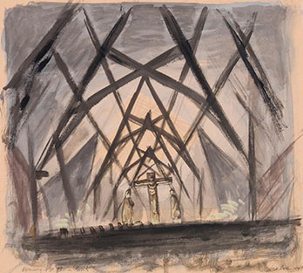 Jack Hamilton Bush (1909-1977) - Evensong at St.Thomas's, Toronto