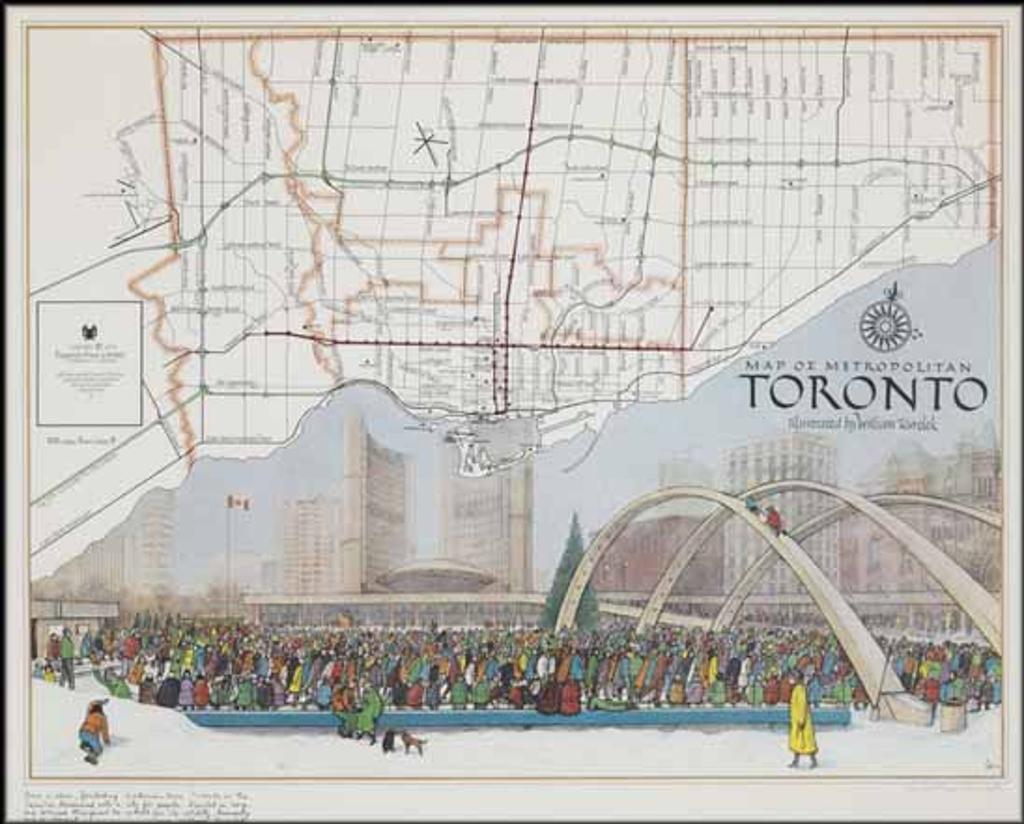 William Kurelek (1927-1977) - Map of Metropolitan Toronto