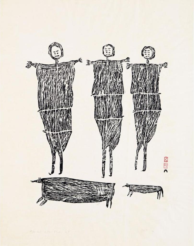 Parr (1893-1969) - Three Men, Two Dogs