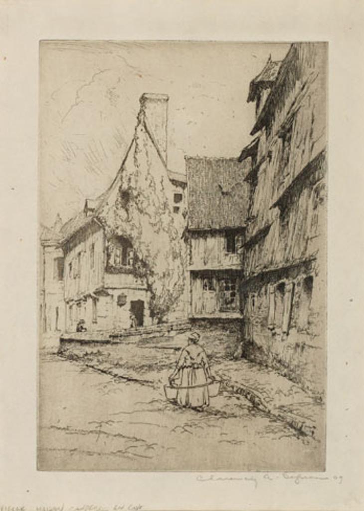 Clarence Alphonse Gagnon (1881-1942) - Rue à Caudebec-en-Caux