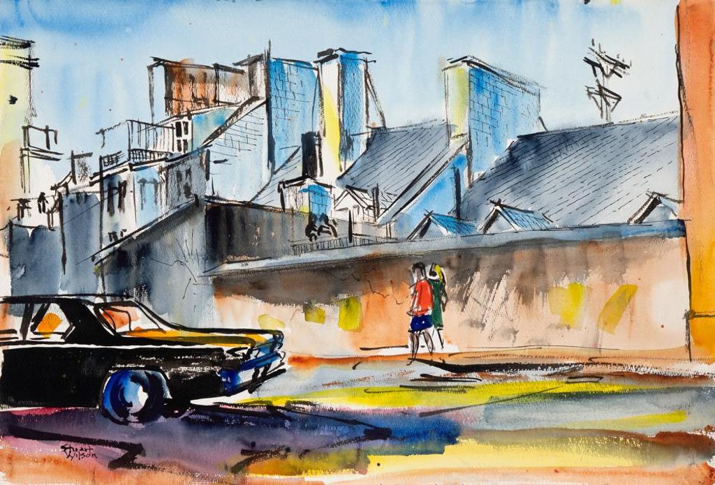 Stuart Wilson (1912-1991) - eUntitled - Street Sceneâ
