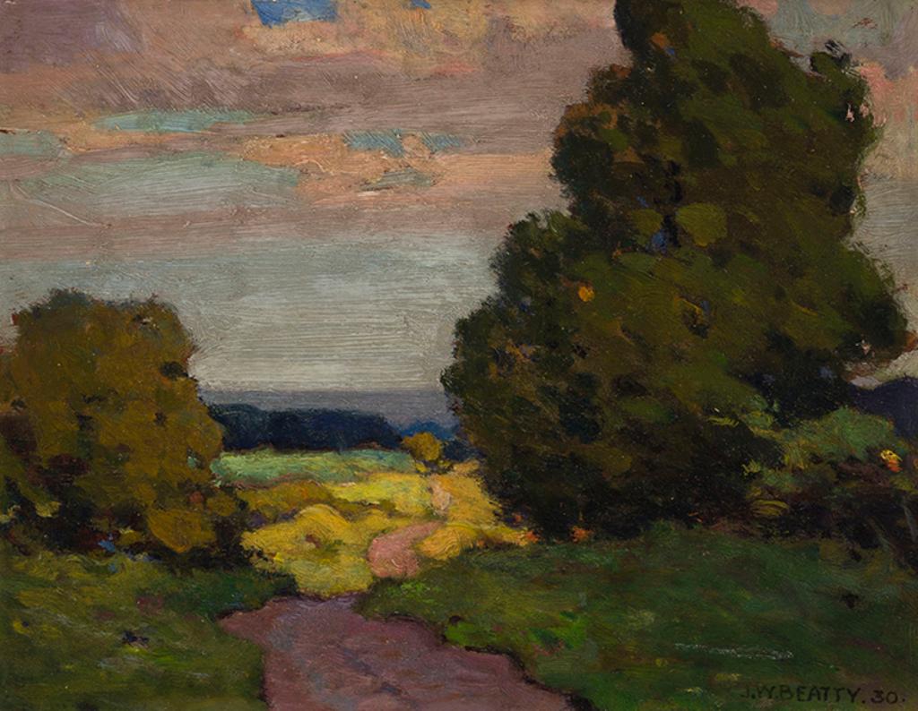 John William (J.W.) Beatty (1869-1941) - Trees and Sunset