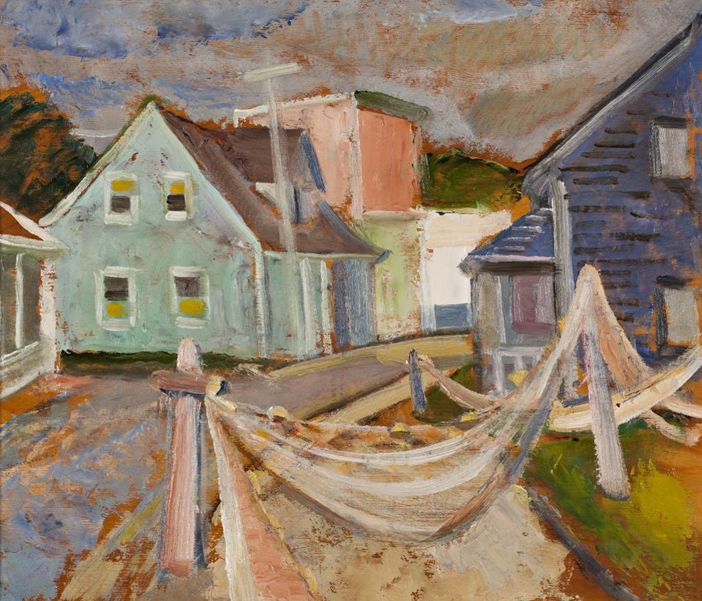 Anne (Annie) Douglas Savage (1896-1971) - Drying Fish Nets