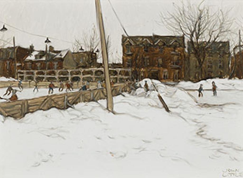 John Geoffrey Caruthers Little (1928-2024) - Patinoire, Rue Gareau - Rue Champlain, Montreal