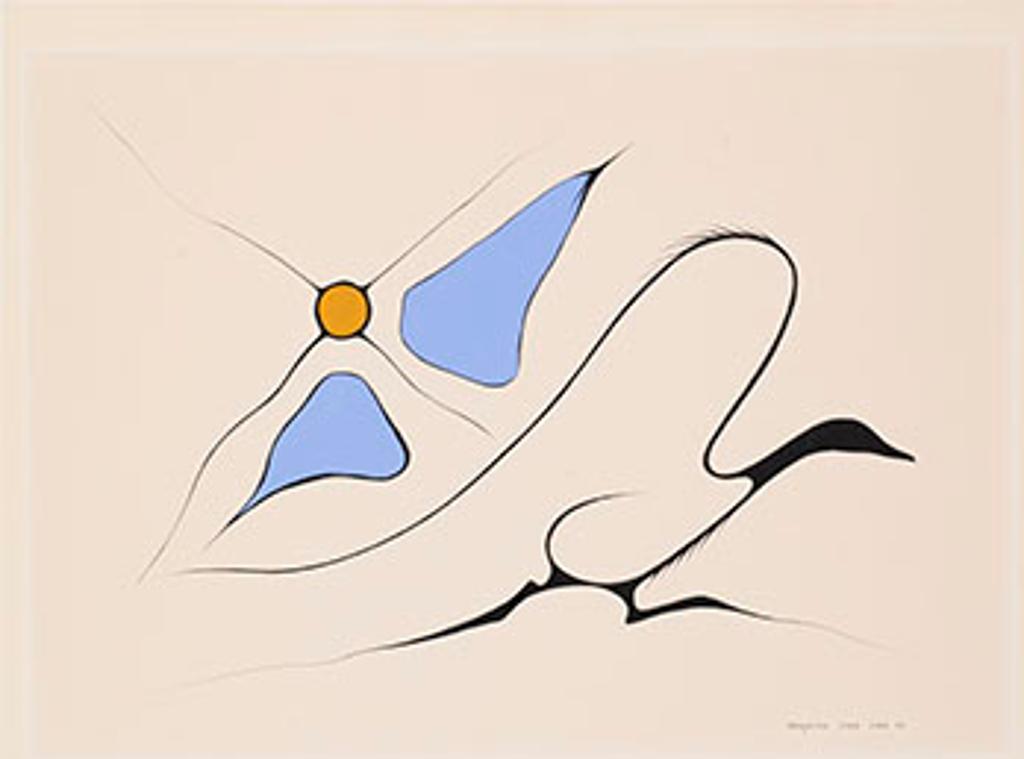 Benjamin Chee Chee (1944-1977) - Goose with Sun and Blue Sky