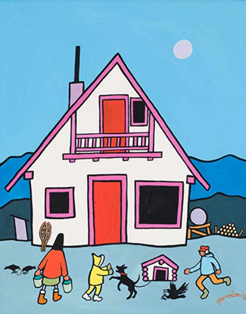 Ted Harrison (1926-2015) - Walk by Joe’s Cabin, Carcross