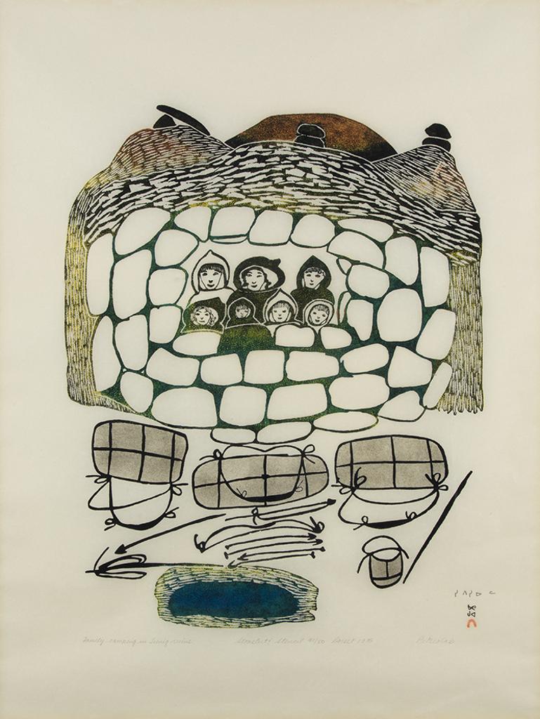 Pitseolak Ashoona (1904-1983) - Family Camping in Tuniq Ruins