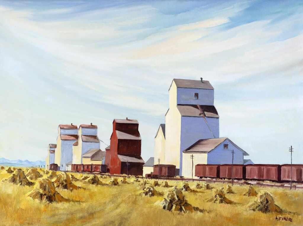 Armand Frederick Vallee (1921-2009) - Elevators At Nanton; 1958
