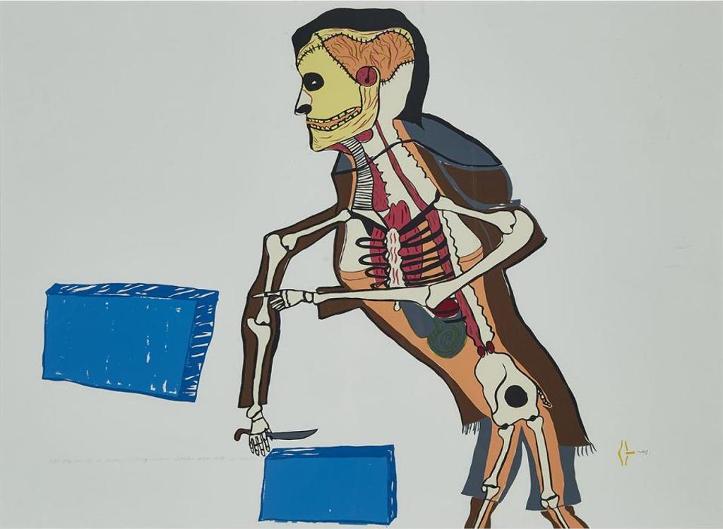 Martha Noah (1943) - The Vision Of A Man Cutting Snow Blocks
