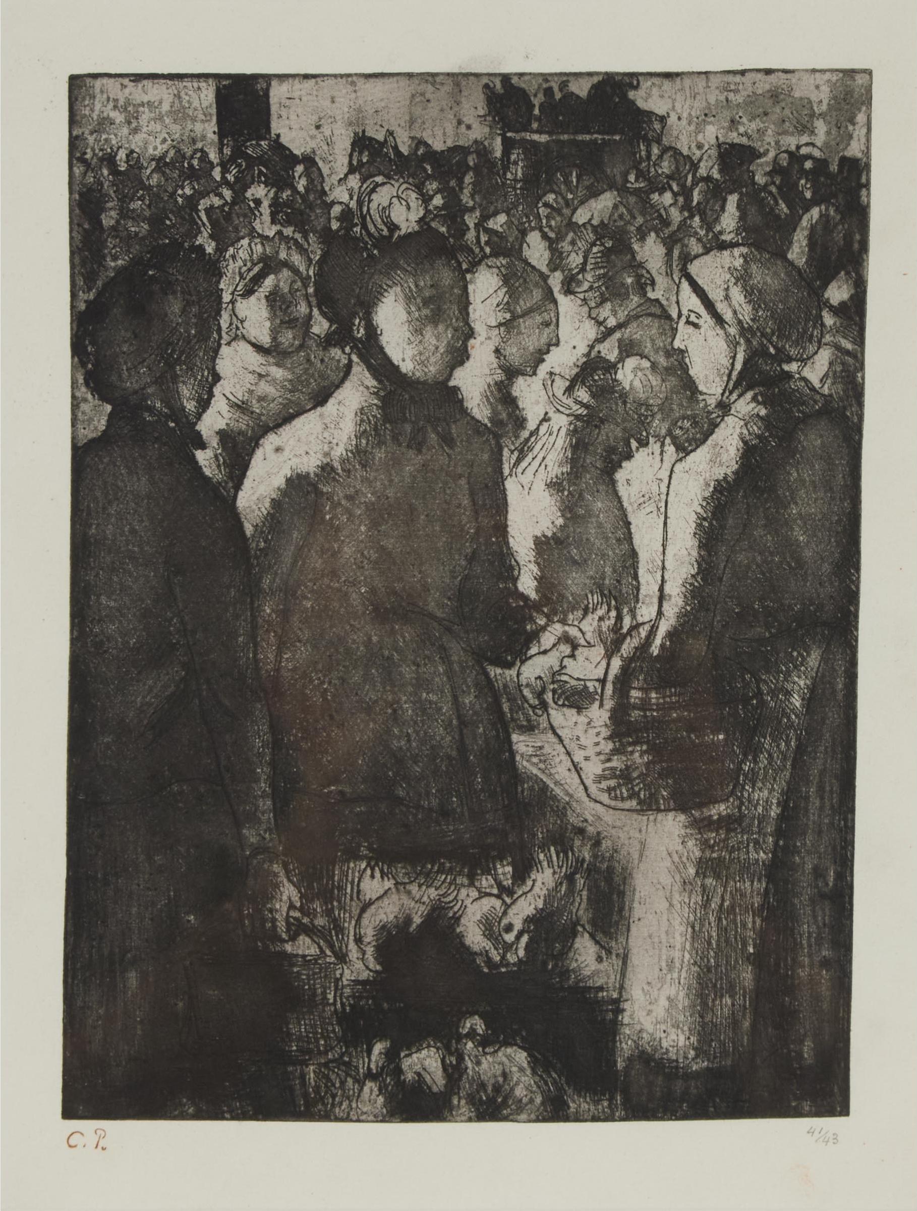 Camille Pissarro (1830-1903) - Marche À La Volaille, À Gisors, 1891 [l. 613c; D. 98]