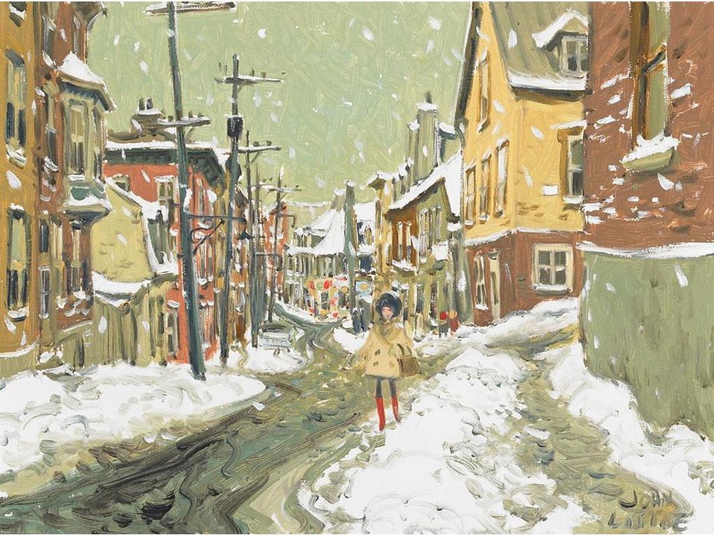 John Geoffrey Caruthers Little (1928-2024) - La Neige Tombez (Sic) Sur Une Belle Fillette Dans La Veille Voisinage Rue Ste. Patrice, Et D’Antigny, Quebec