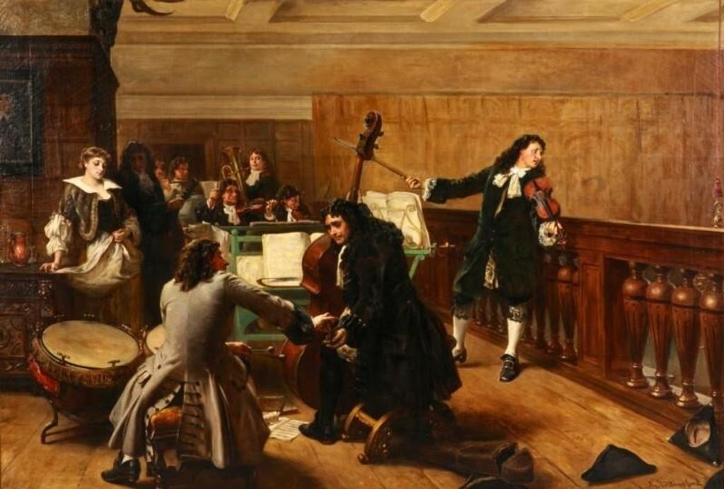 Robert Alexander Hillingford (1828-1904) - The Duke's Musicians Hall, Derbyshire