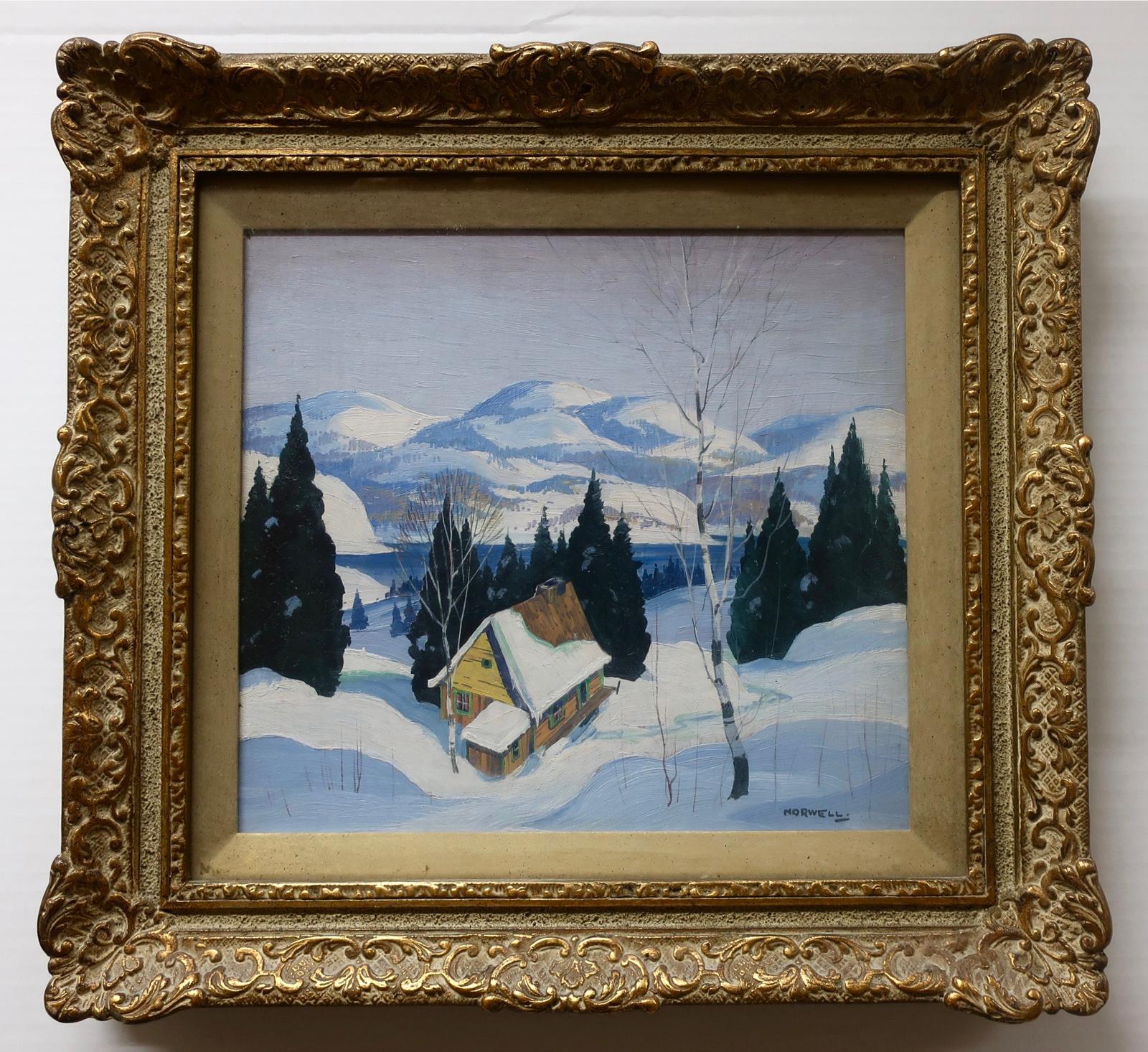 Graham Norble Norwell (1901-1967) - Untitled (Sunlit Cabin In The Laurentians)